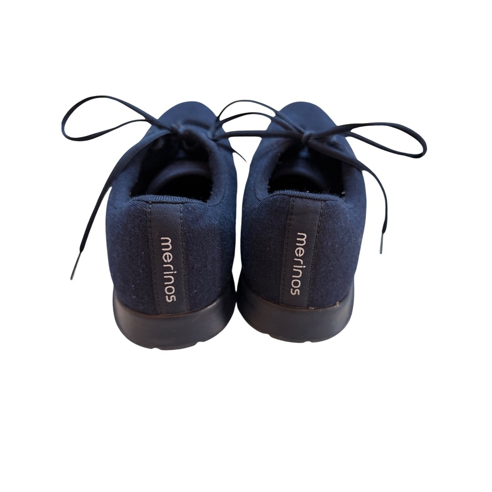 Merinos Womens Wool Sneakers Navy Blue Lace Up Comfort Walking Shoes Size 11